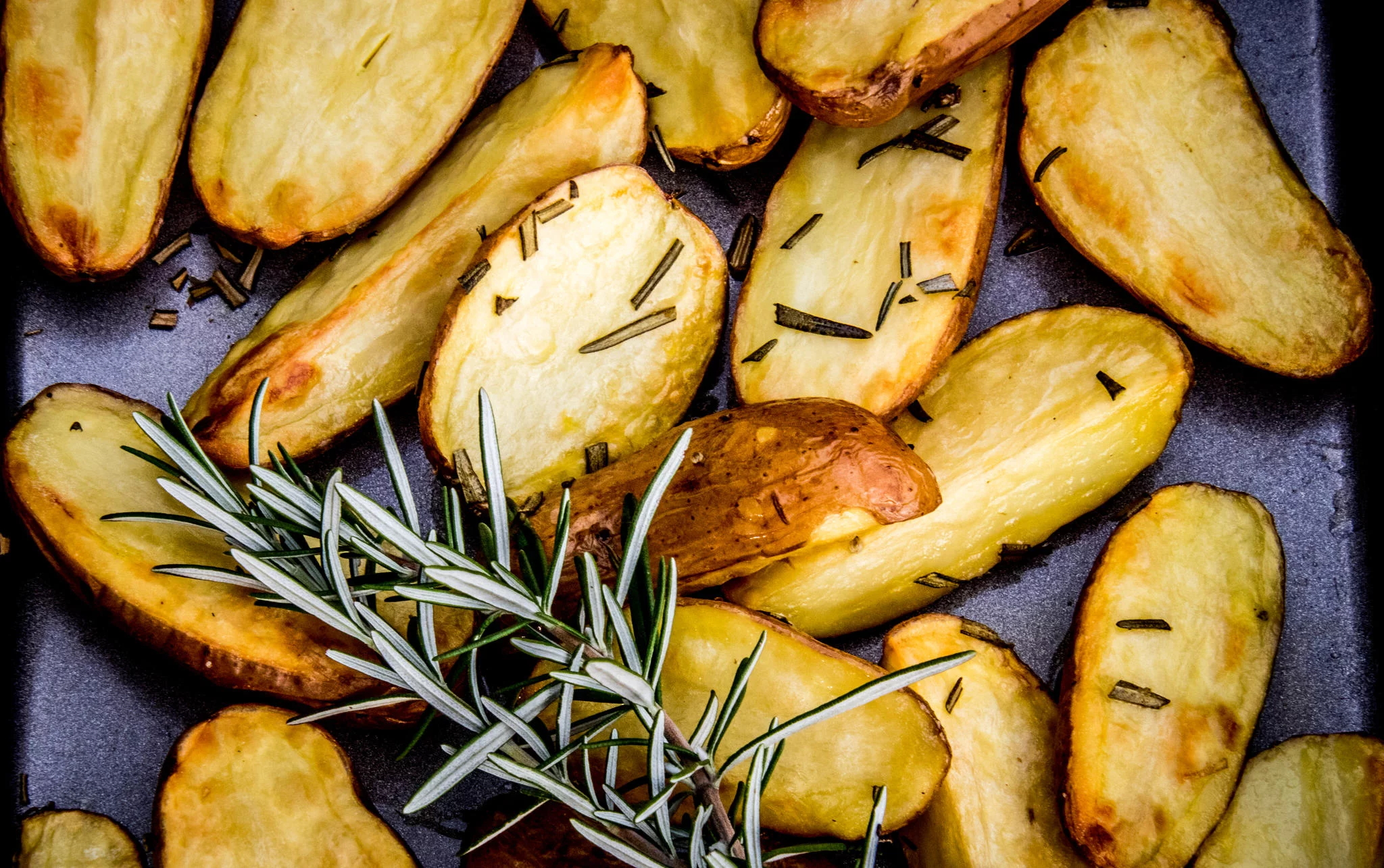 Oven gebakken aardappelen met rozemarijn